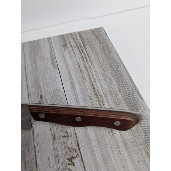 Used Maxam Chef's Knife 9" Stainless Blade Wood Handle - Picture 9 of 10